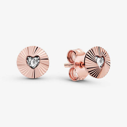 Circle of Light Heart Earrings
