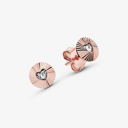 Circle of Light Heart Earrings