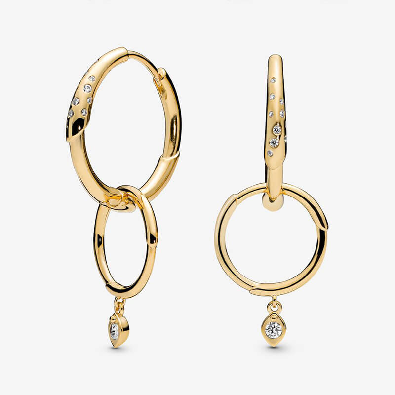 Pandora Flower Stem Earrings